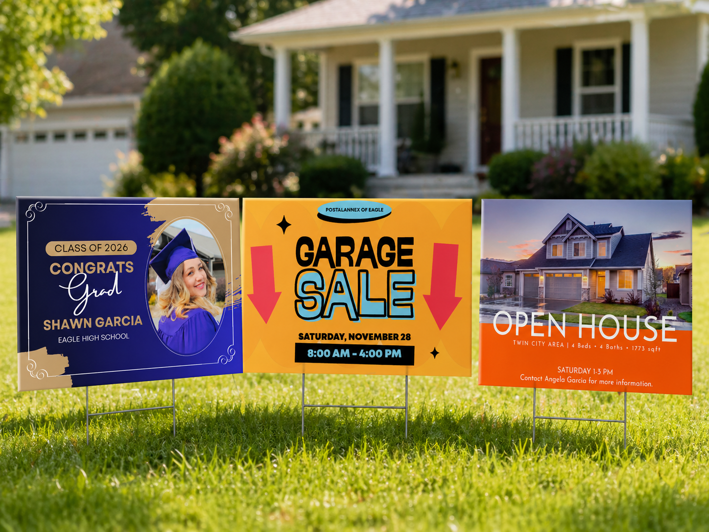 Signs printed locally in Eagle Idaho
